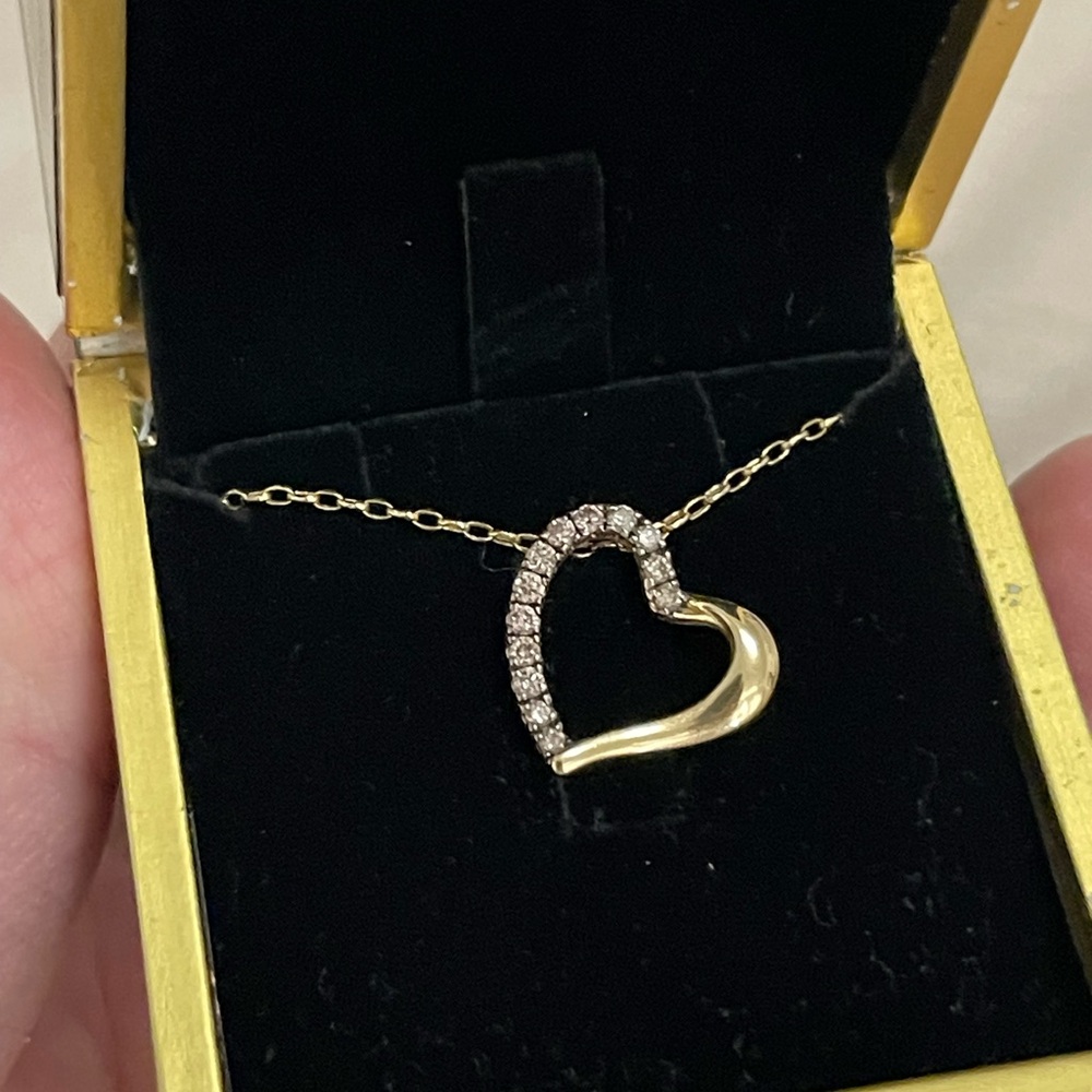 Le Vian® 14K Gold Chocolate Diamond Heart Necklace – 1/5 ct t.w. – Original Box - Picture 3 of 12